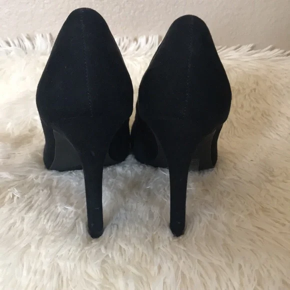 Kelly & Katie Black Suede heels sz 10 - Picture 3 of 7